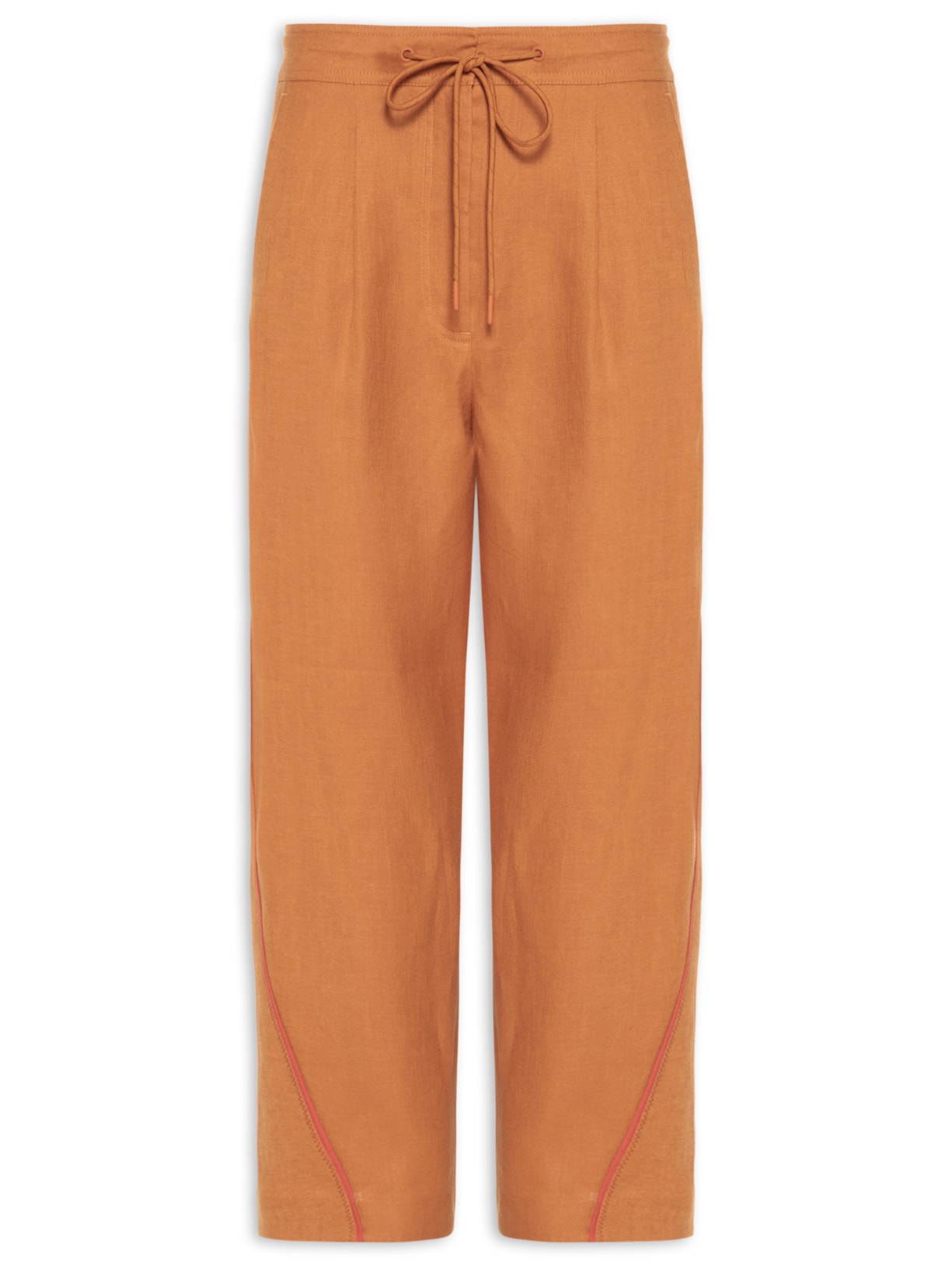 Calça Feminina Linho Zigzag Color – Laranja