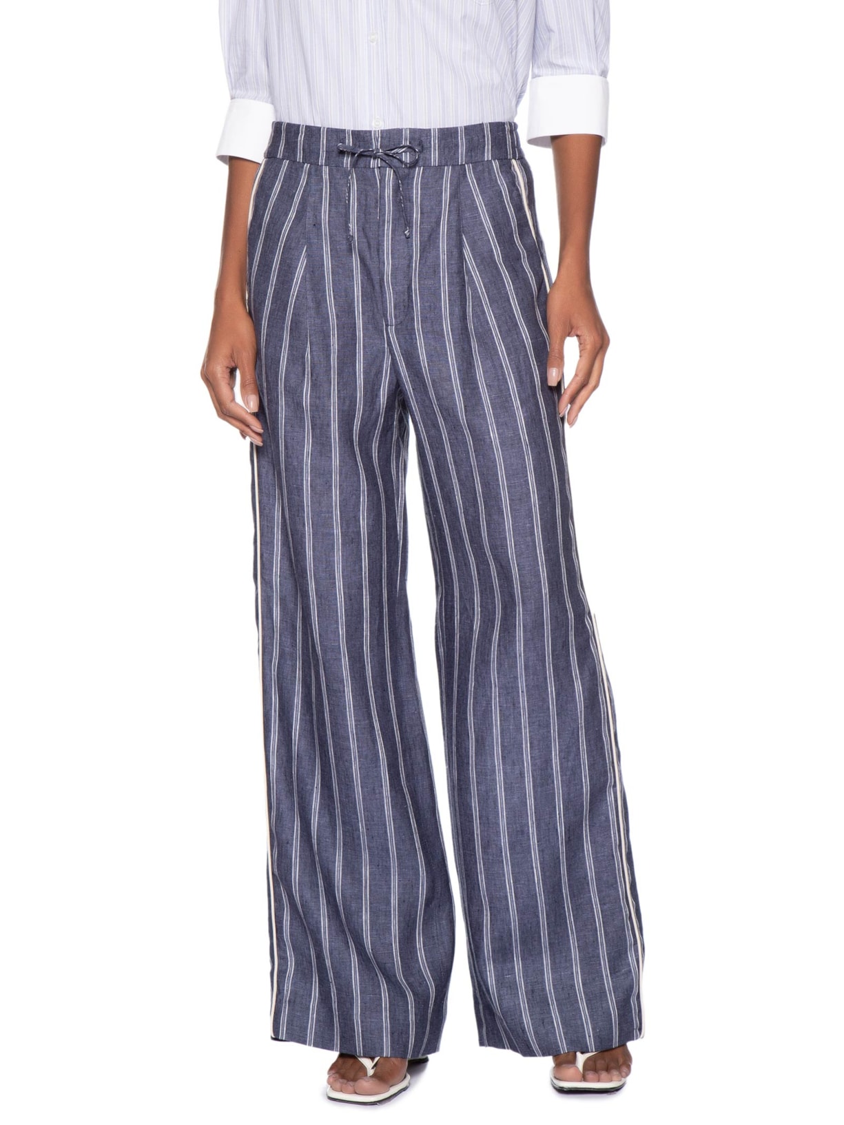 Calça Feminina Listra Vivo Lateral Azul Animale