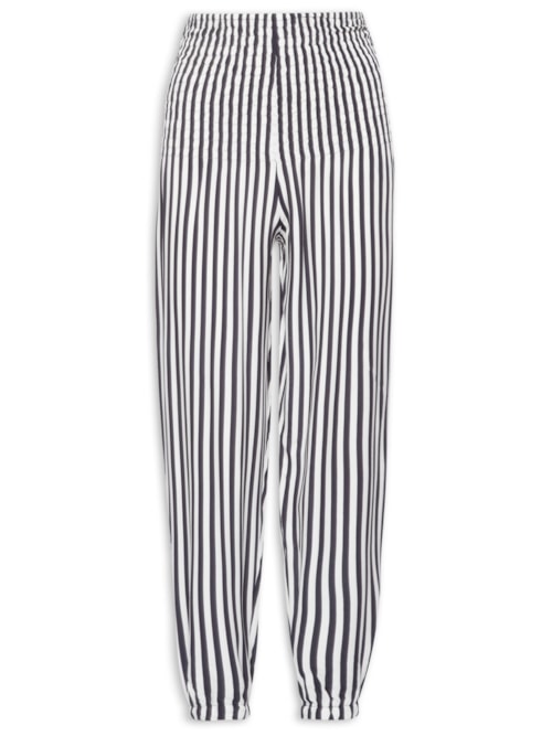 Calça Feminina Listrada Jogger - Azul