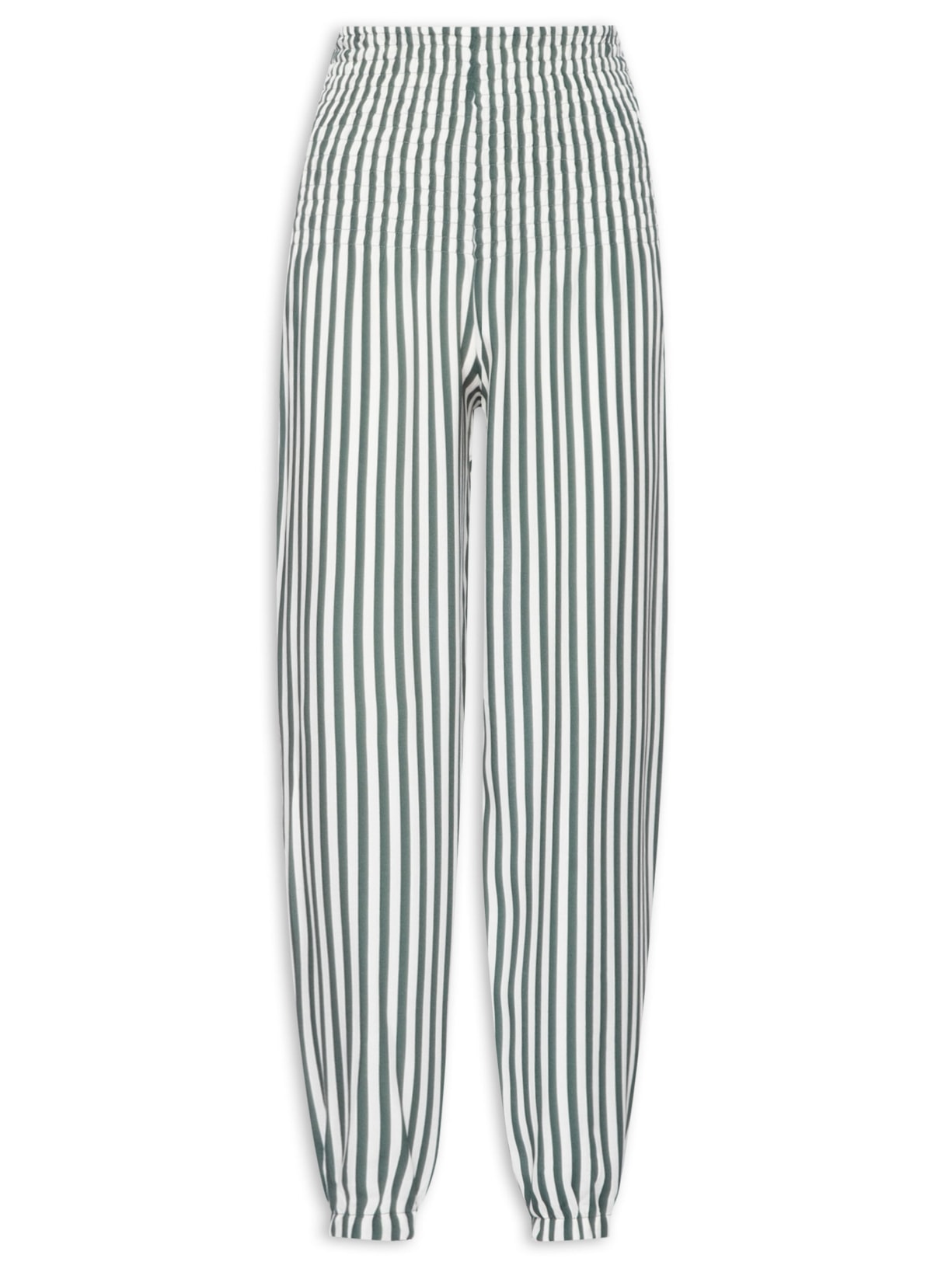 Calça Feminina Listrada Jogger - Verde