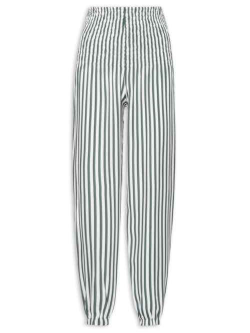 Calça Feminina Listrada Jogger - Verde