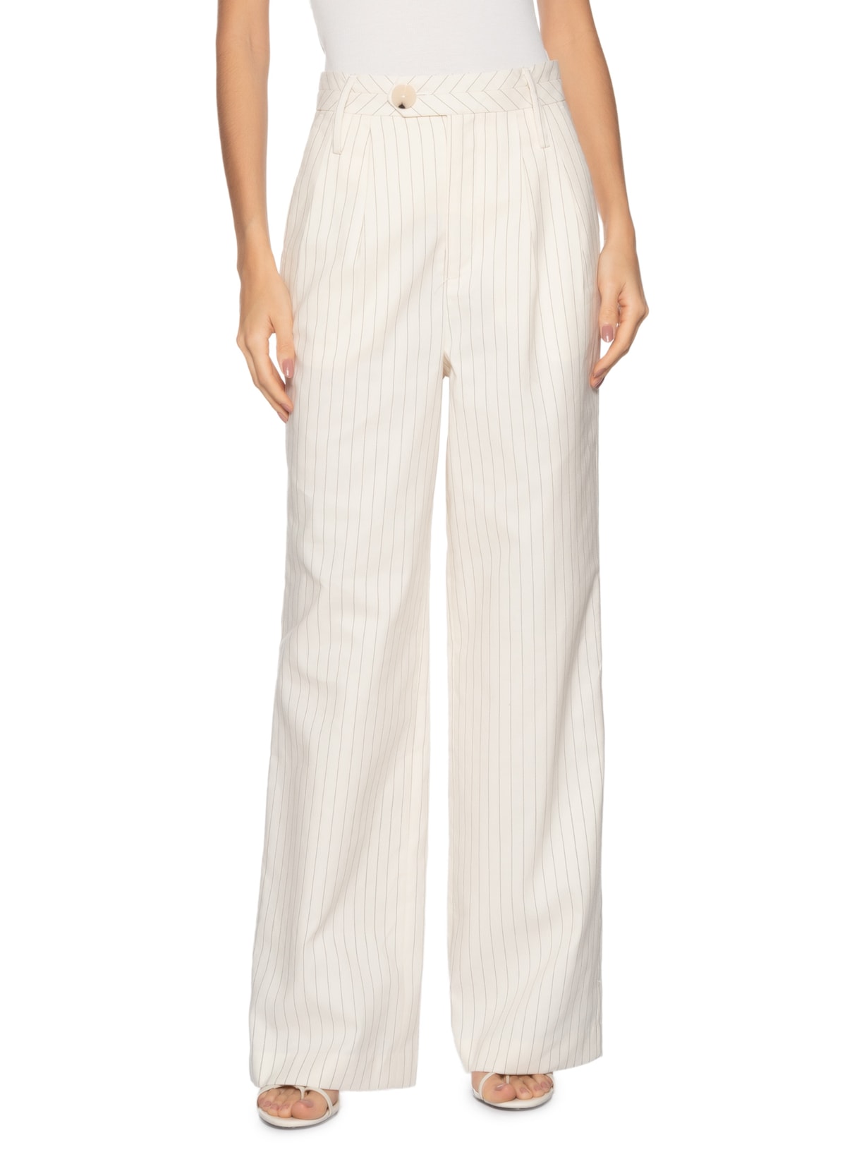 Calça Feminina Listras Abignon Branco Animale