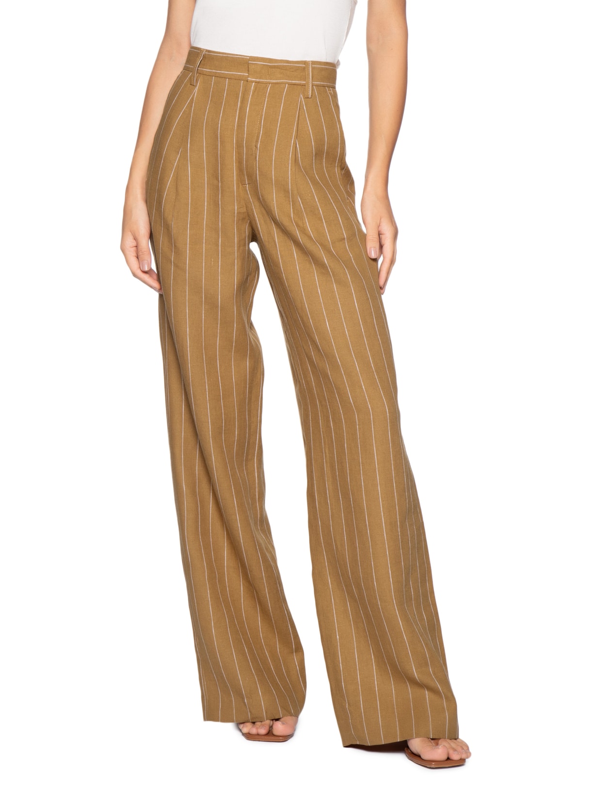 Calça Feminina Listras Marrom Animale