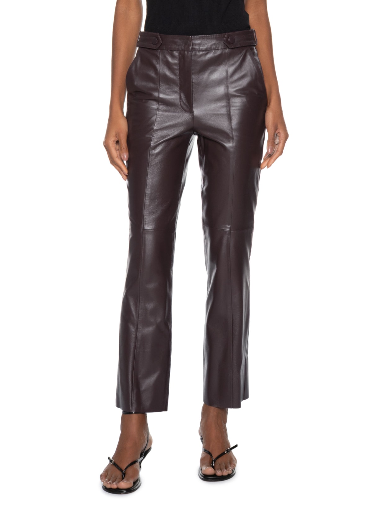 Calça Feminina Liz Fig Couro Marrom Bo.bô
