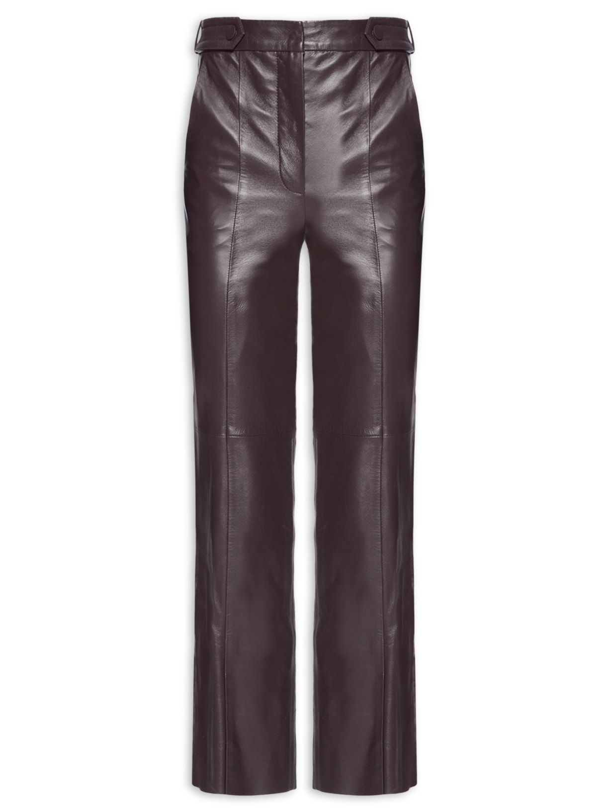 Calça Feminina Liz Fig Couro - Marrom