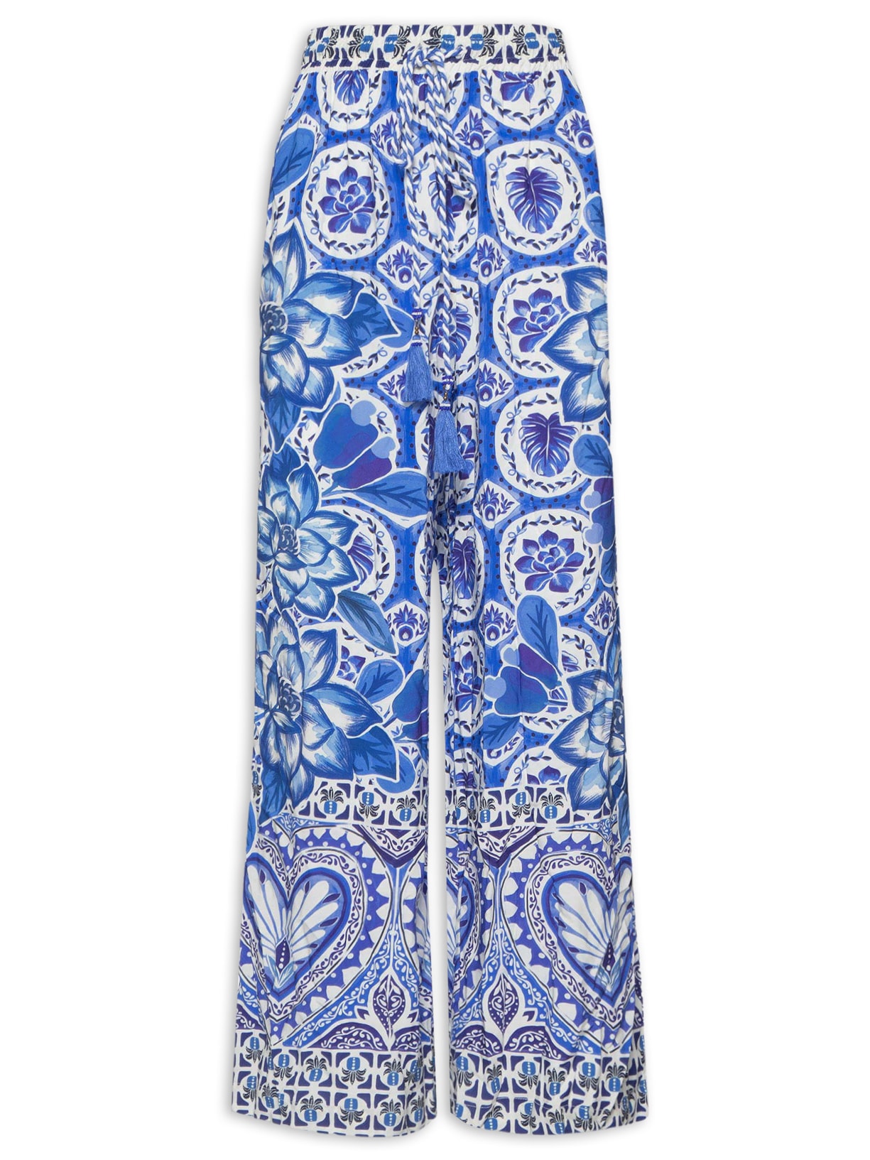 Calça Feminina Localizada Mania De Azulejo - Azul