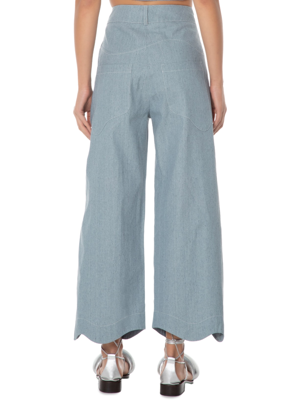 Calça Feminina Lona Azul Aluf