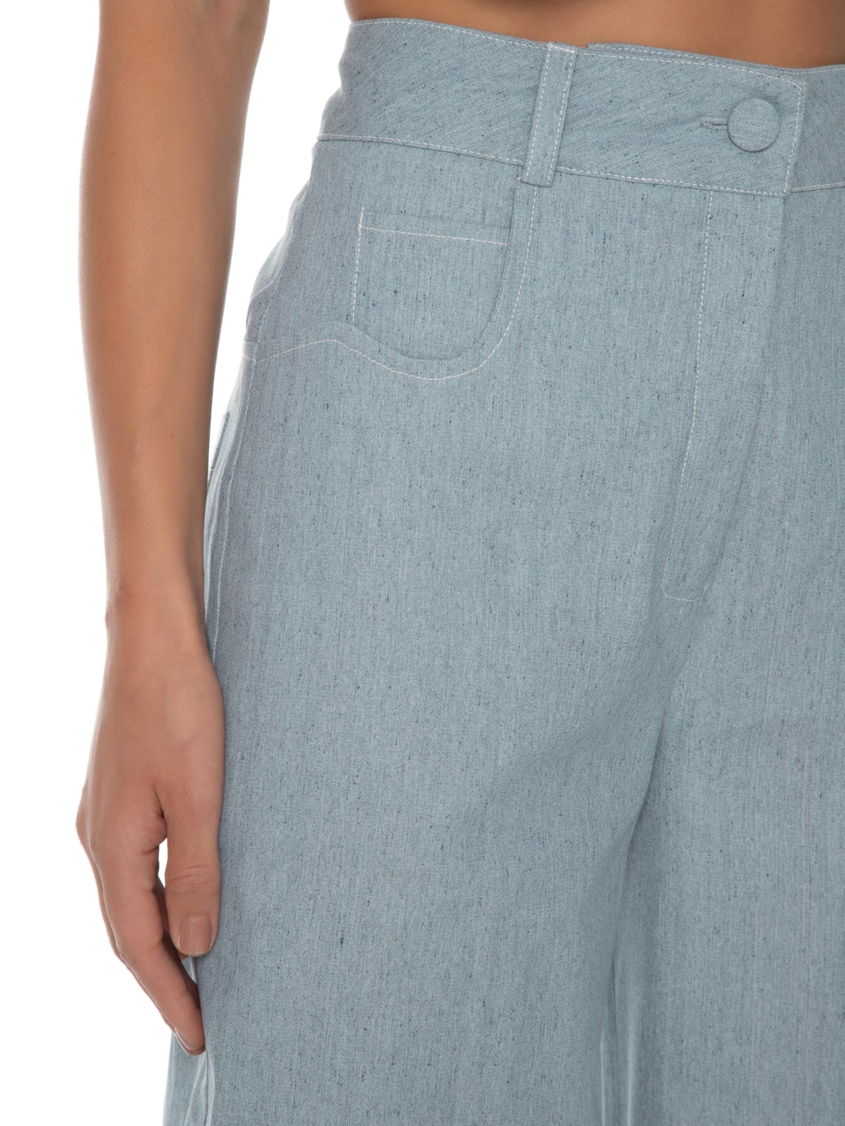 Calça Feminina Lona Azul Aluf