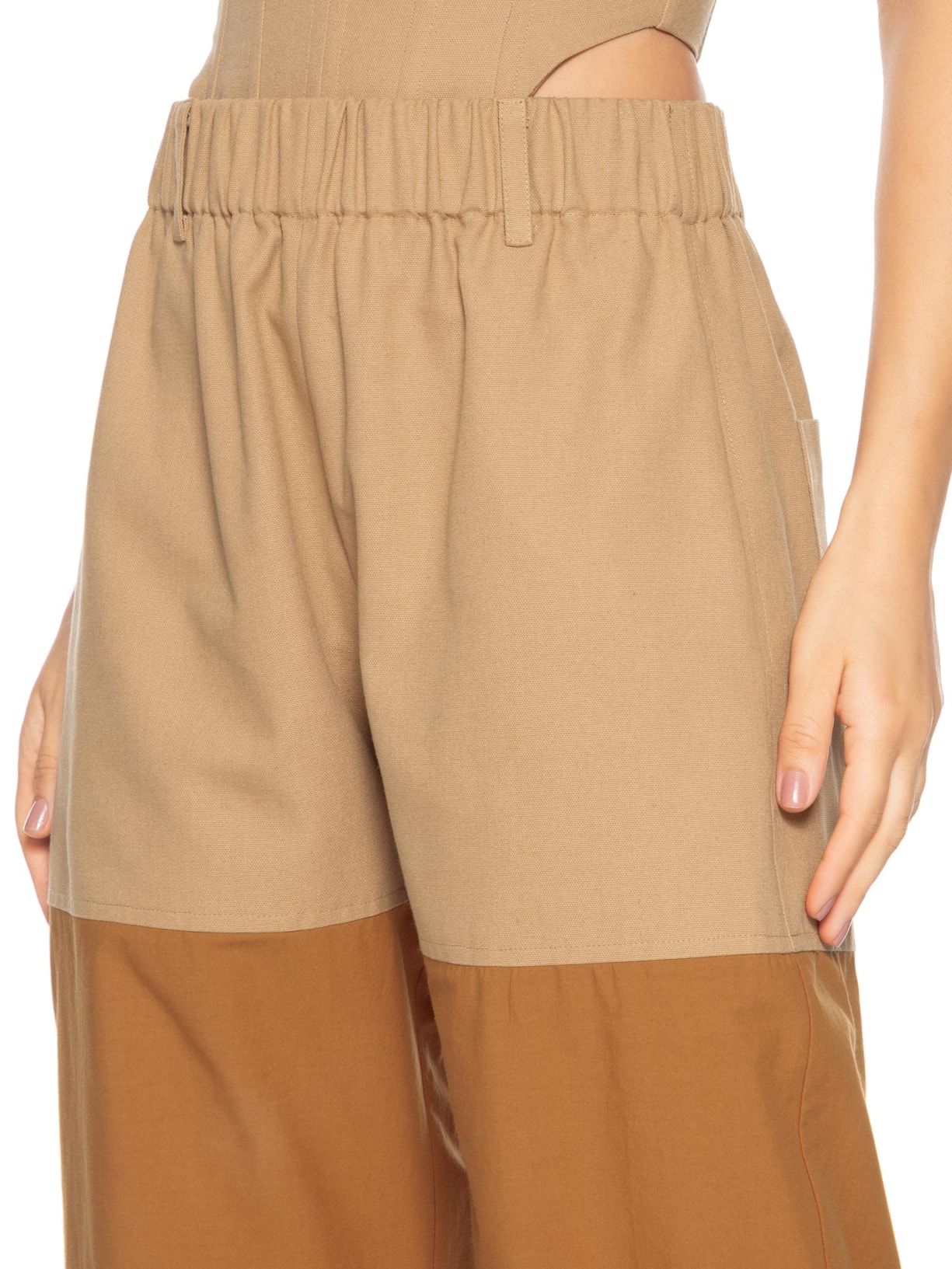 Calça Feminina Lona Louise Marrom Paula Raia