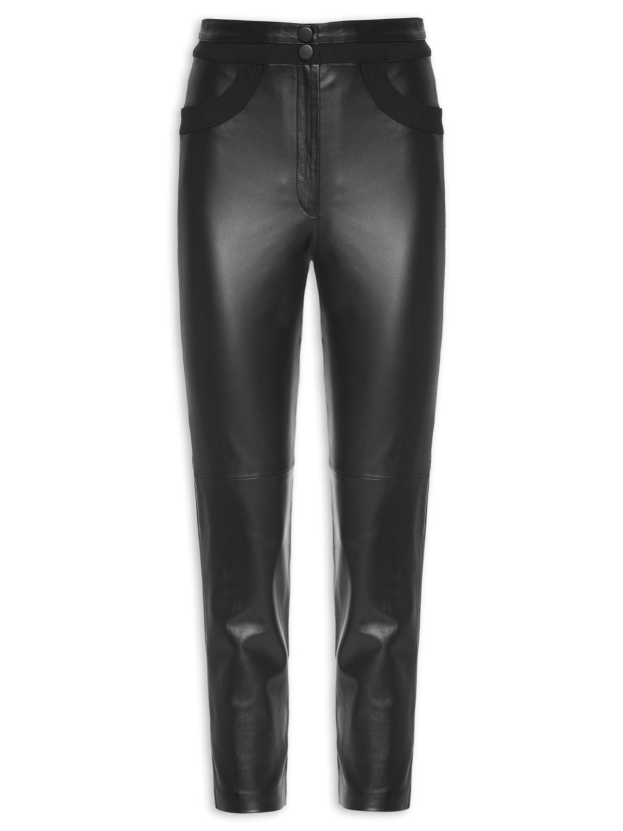 Calça Feminina Luma Couro Preto Le Lis