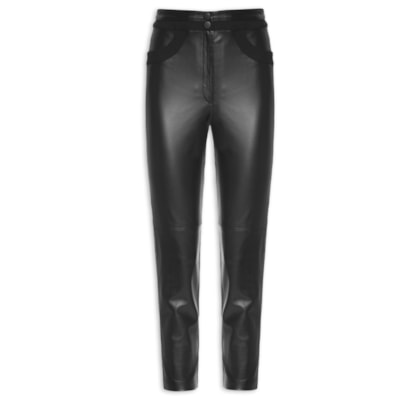 Calça Feminina Luma Couro - Preto