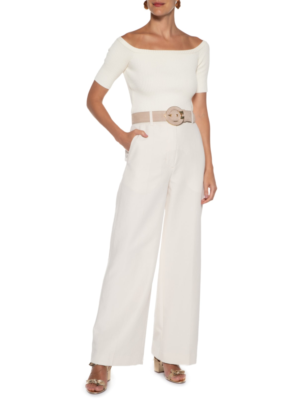 Calça  Feminina Luxemburgo Fog Off White Bo.bô