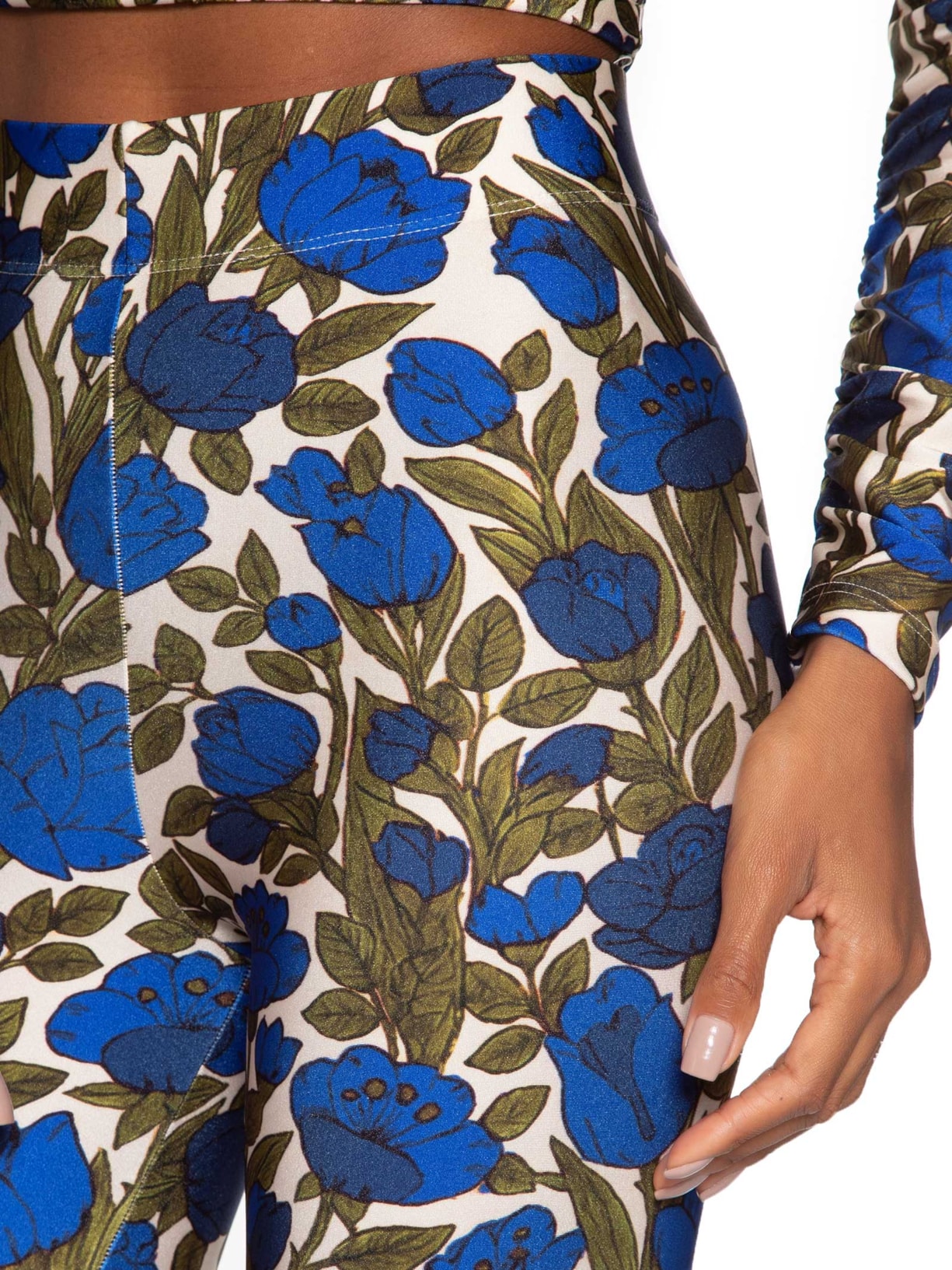 Calça Feminina Lycra Jardim X Azul Paula Raia