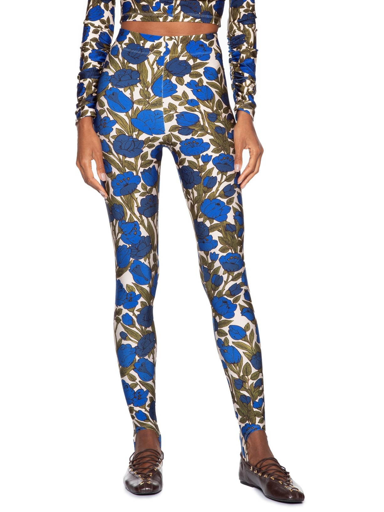 Calça Feminina Lycra Jardim X Azul Paula Raia