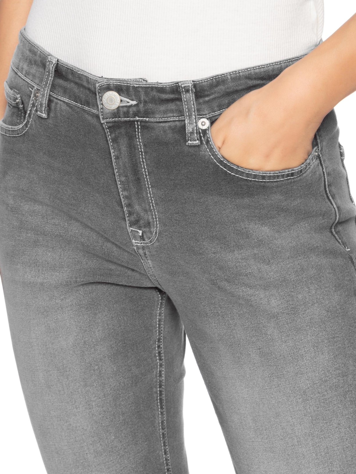 Calça Feminina Maddie Mr Boot BI1278 Cinza Tommy Jeans