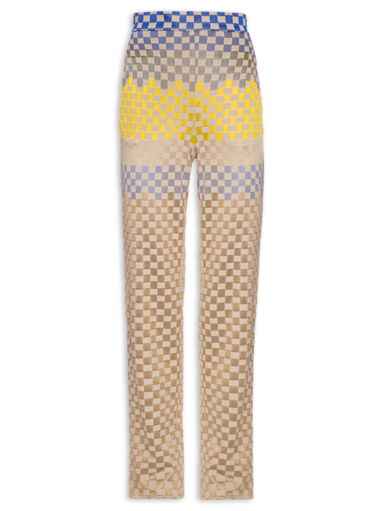 Calça Feminina Malha Chess Cindy - Bege