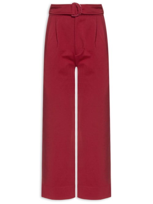 Calça Feminina Malha Cós Baixo - Vermelho