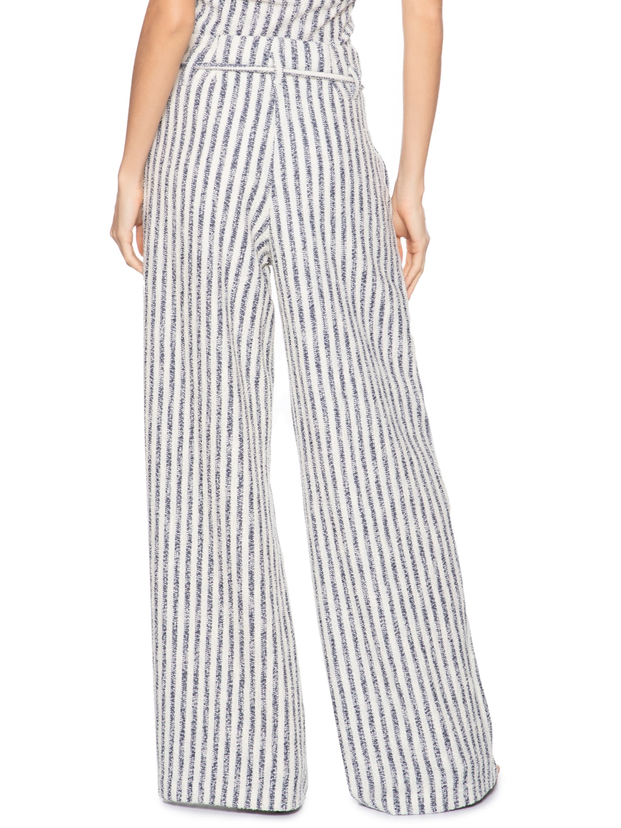 Calça Feminina Malha Listrada Reta Azul Animale Jeans