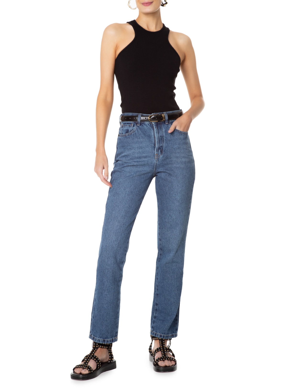 Calça Feminina Manon Azul Carol Bassi