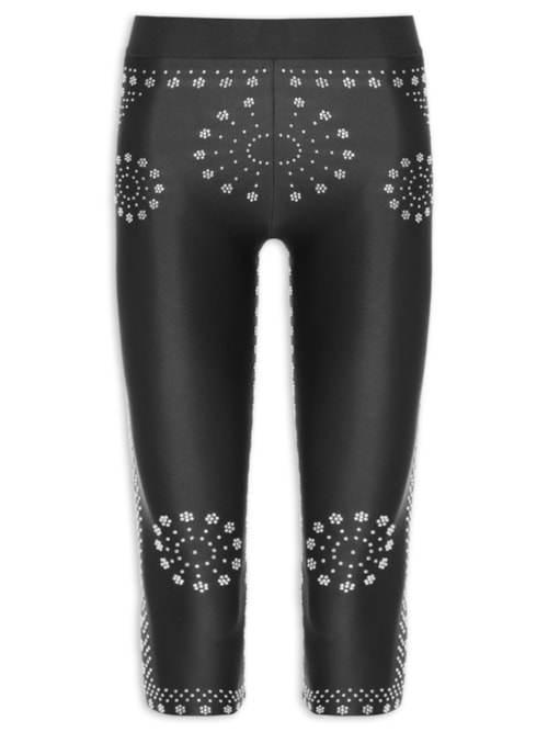 Calça Feminina Mantra Print Cycling - Preto