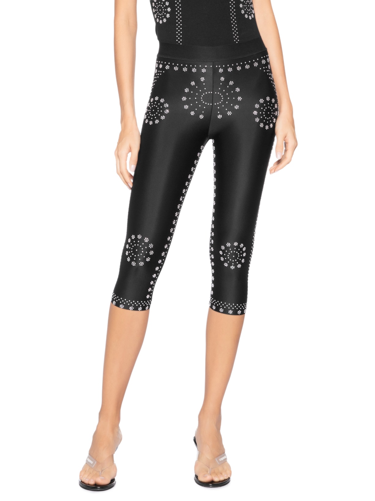 Calça Feminina Mantra Print Cycling Preto Coperni
