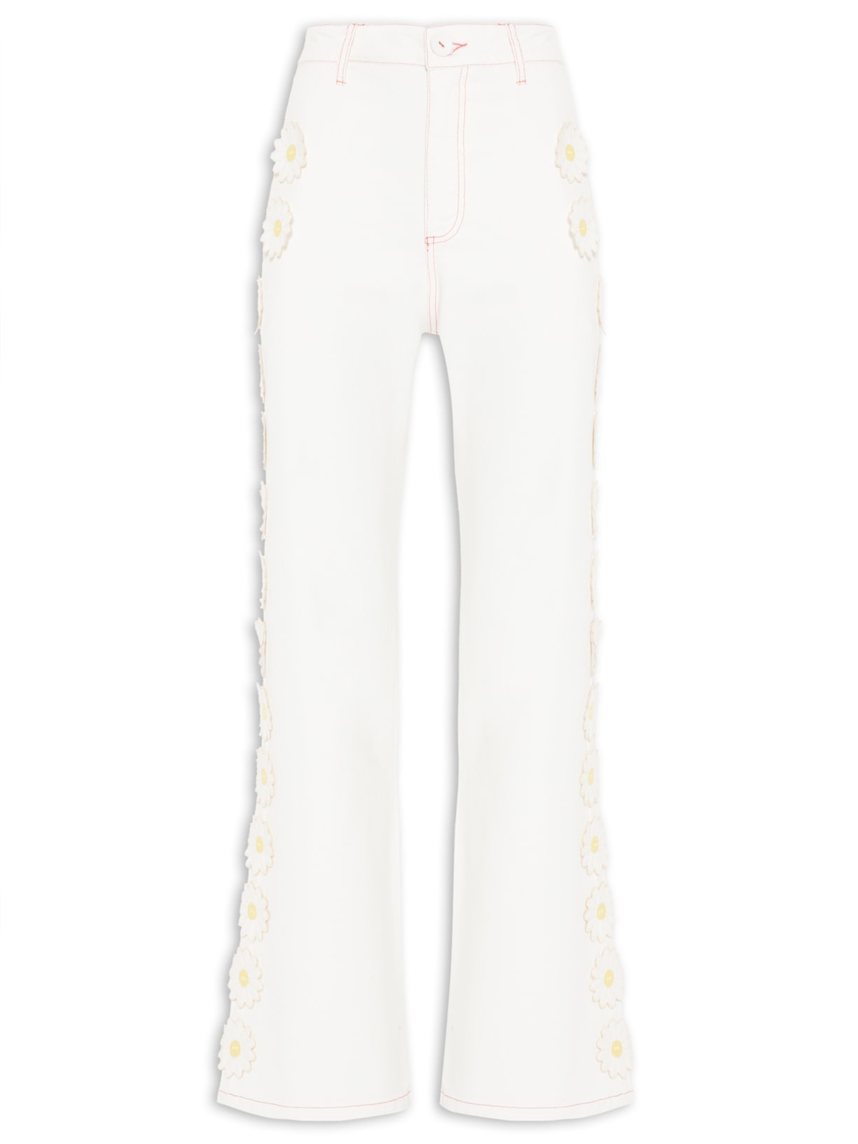Calça Feminina Margarita Off White Julia Tiberio Collection