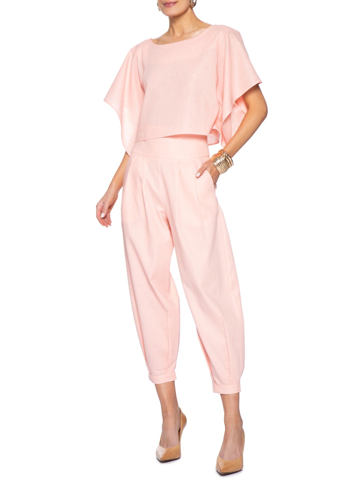 Calça Feminina Mariane Coenizada Rosa Le Lis