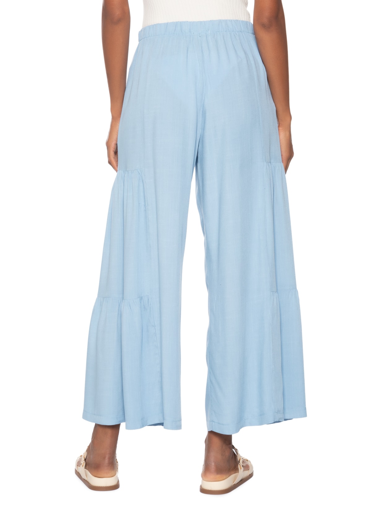 Calça Feminina Marias Pantacourt Azul Basiq