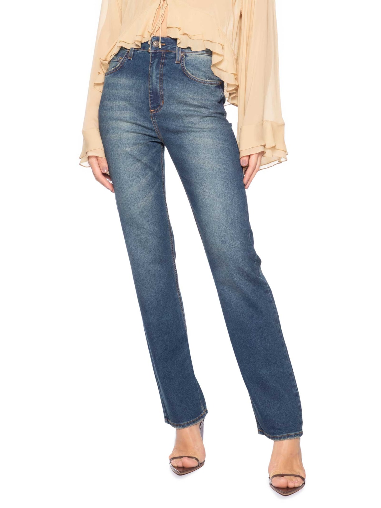 Calça Feminina Martine Azul Carol Bassi