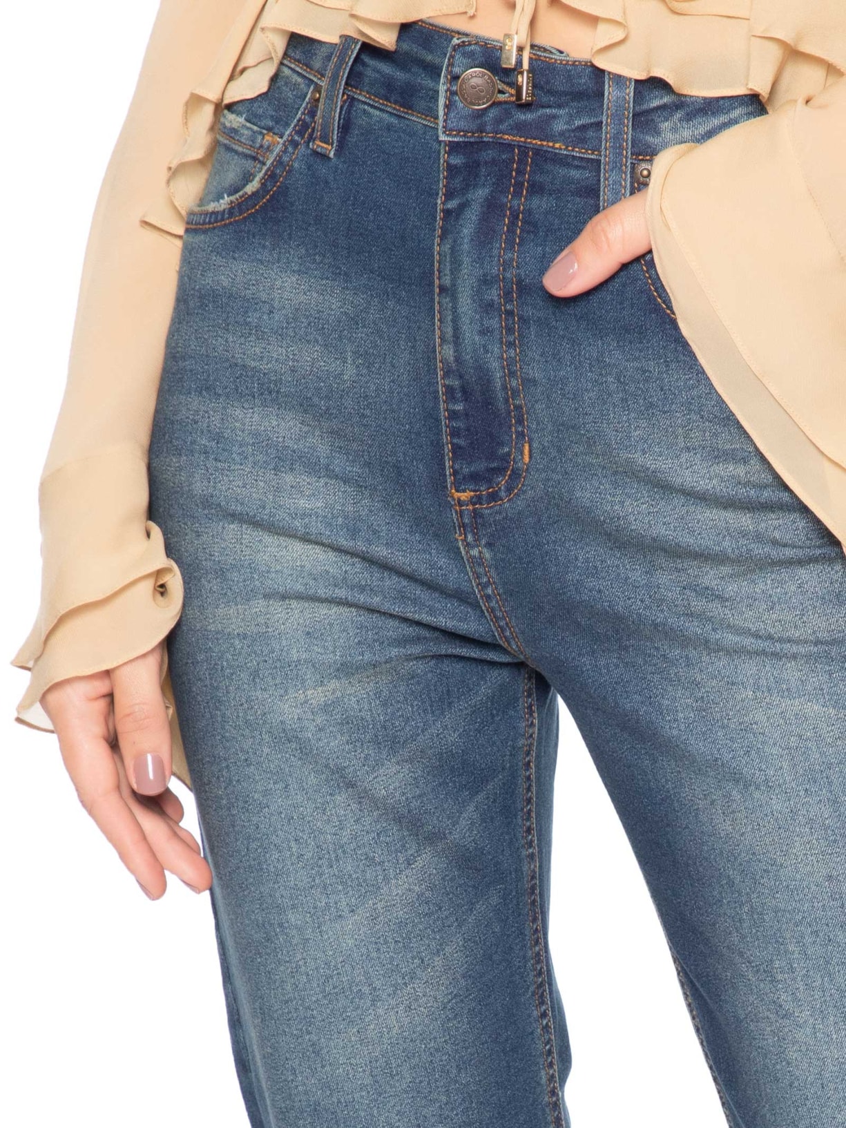 Calça Feminina Martine Azul Carol Bassi