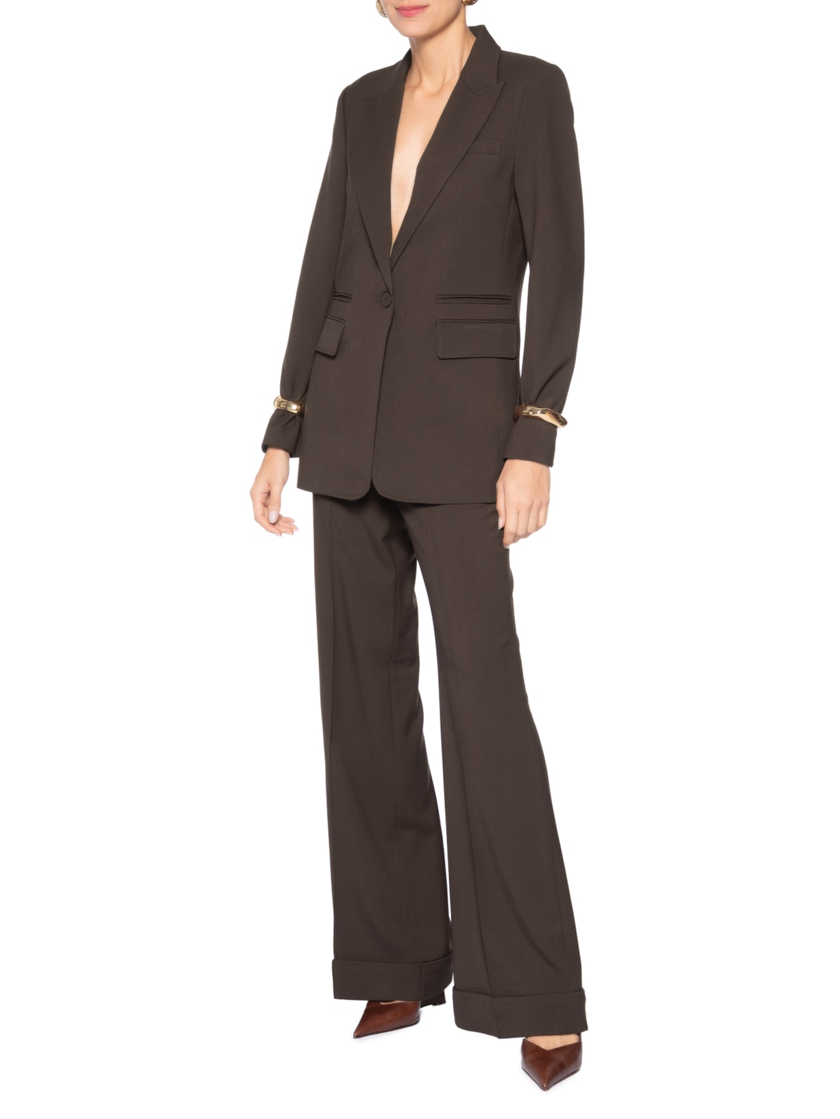 Calça Feminina Mayfair Twill Marrom Bo.bô