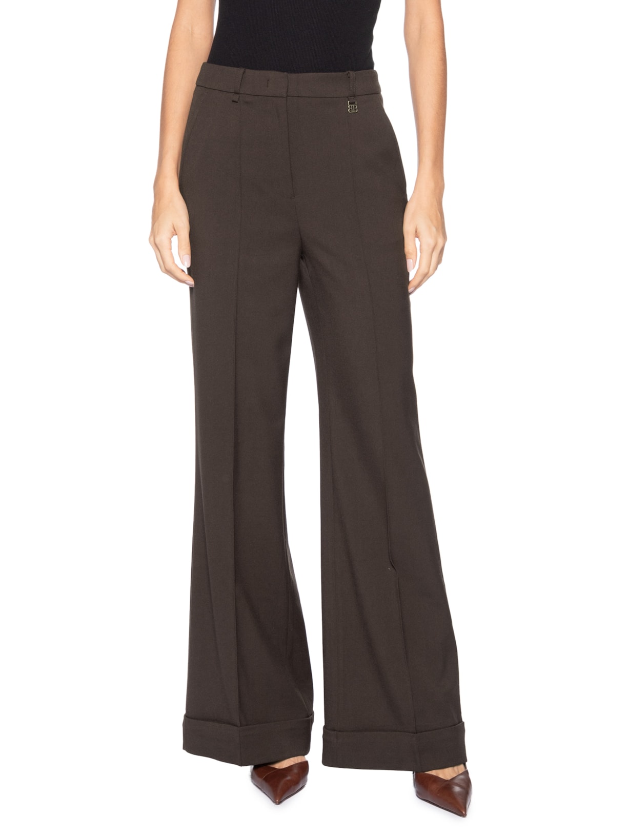 Calça Feminina Mayfair Twill Marrom Bo.bô