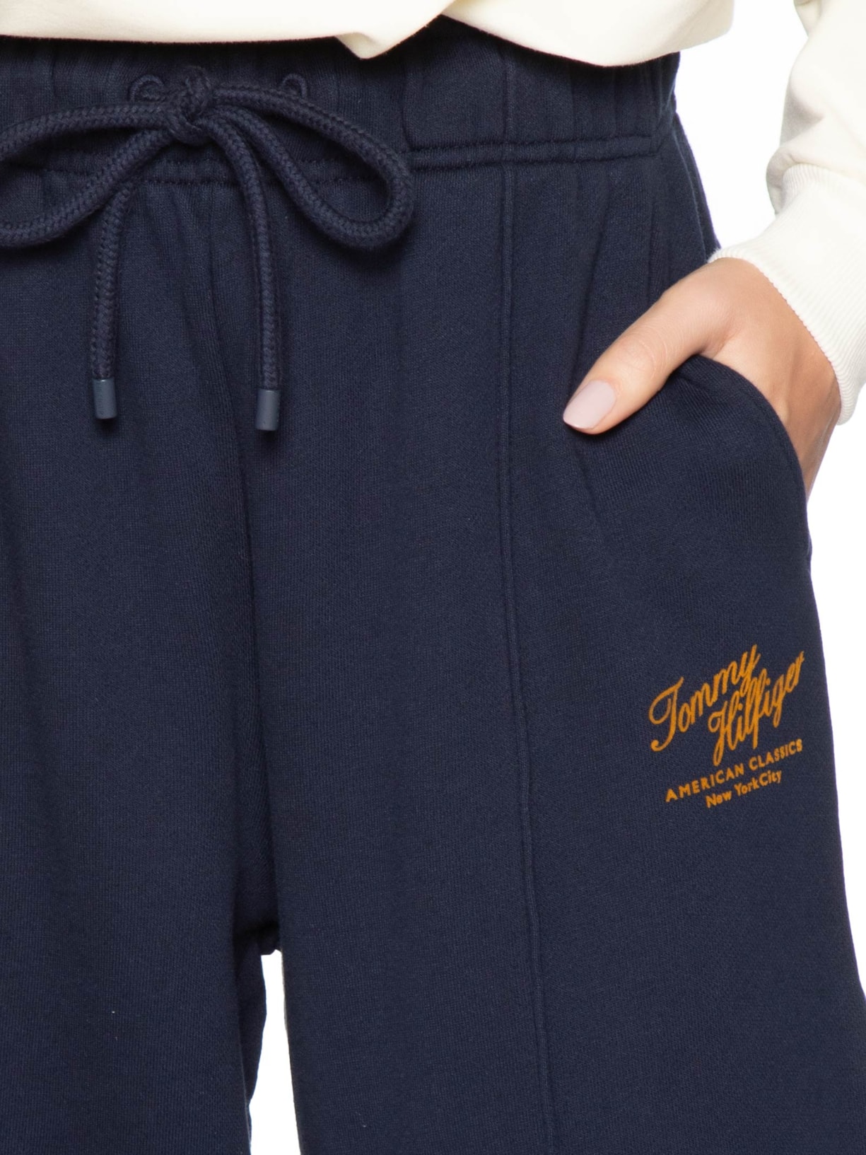 Calça Feminina Mdrn Script Terry Azul Tommy Hilfiger