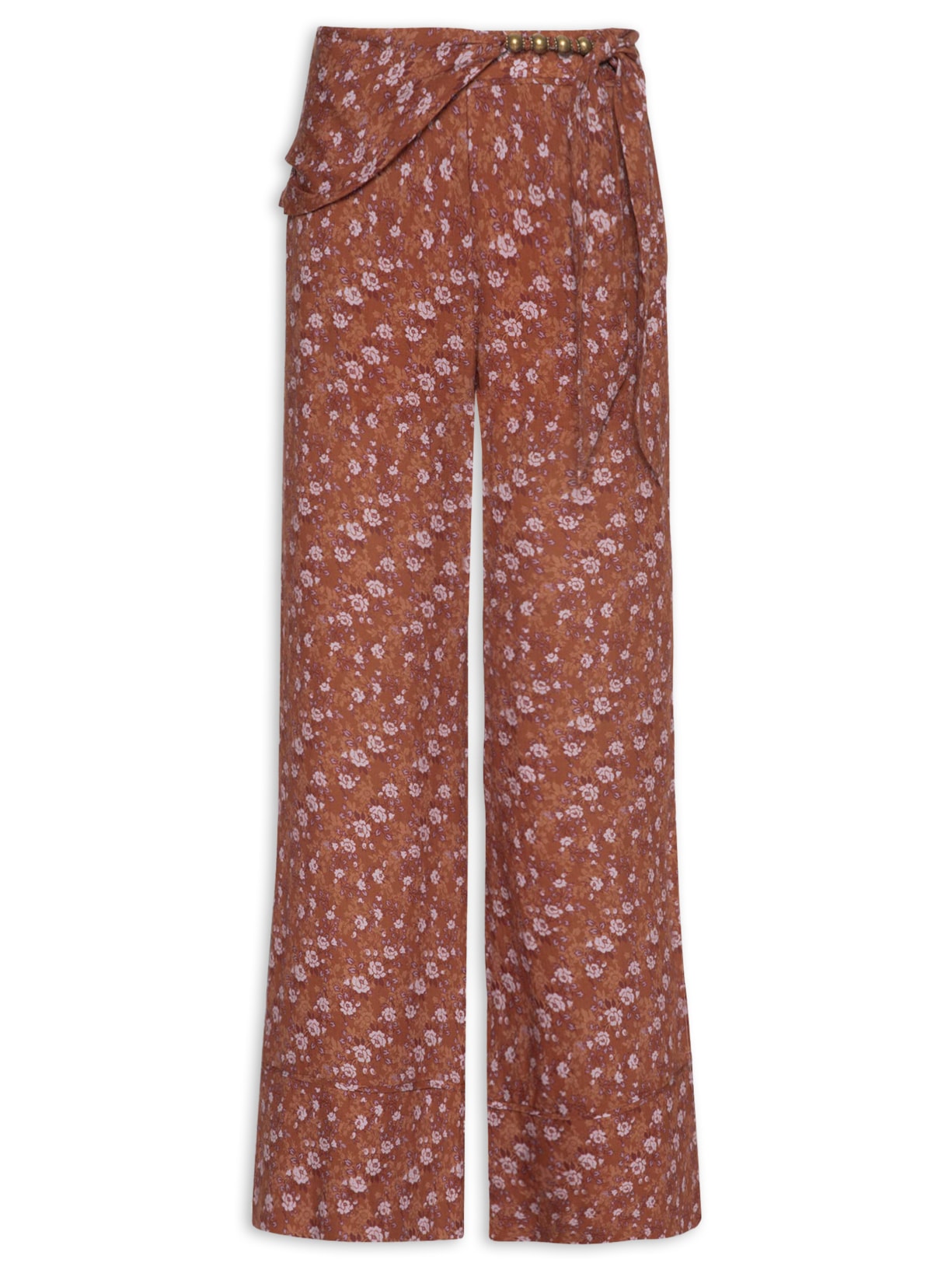 Calça Feminina Metais Estampa Roses Rosa Maria Filó