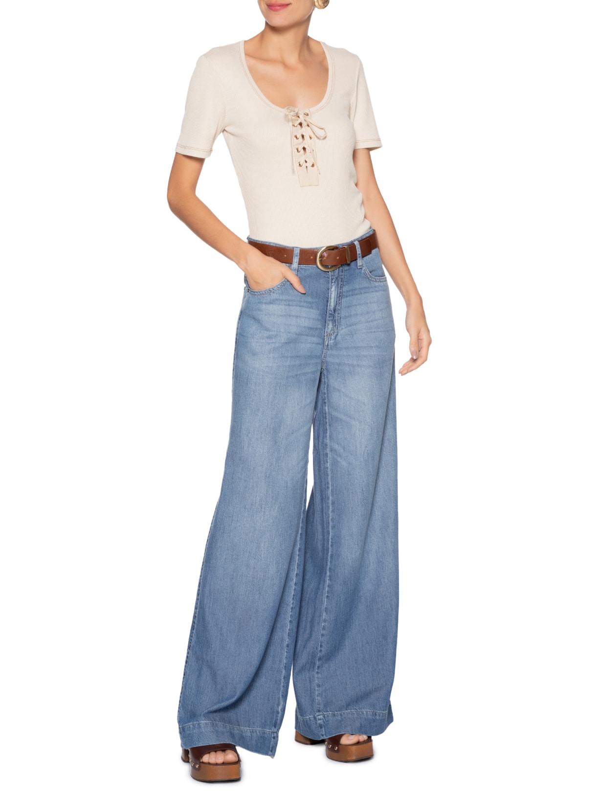 Calça Feminina Milan Fluity Soft Azul Bo.bô