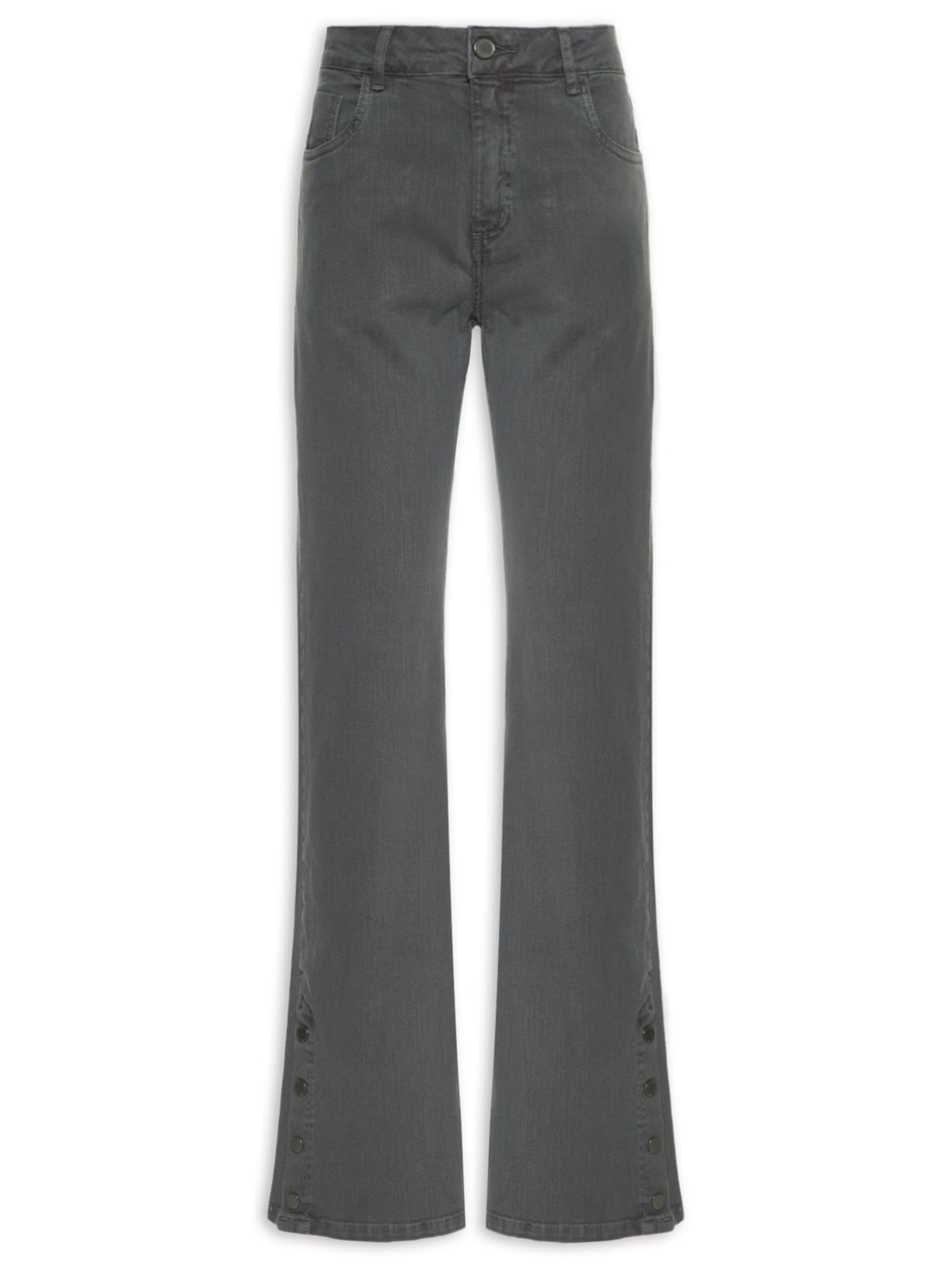 Calça Feminina Mini Flare - Cinza