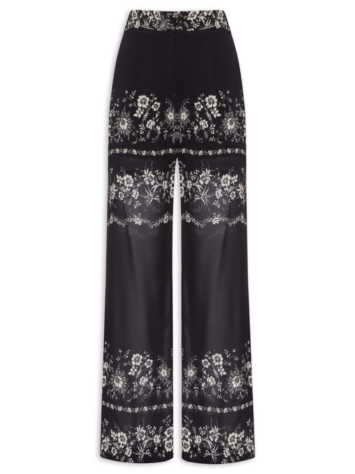 Calça Feminina Mini Flora GGT - Preto