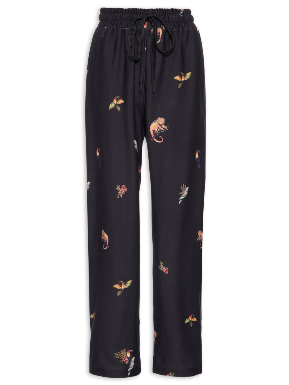 Calça Feminina Moldura Na Selva - Preto