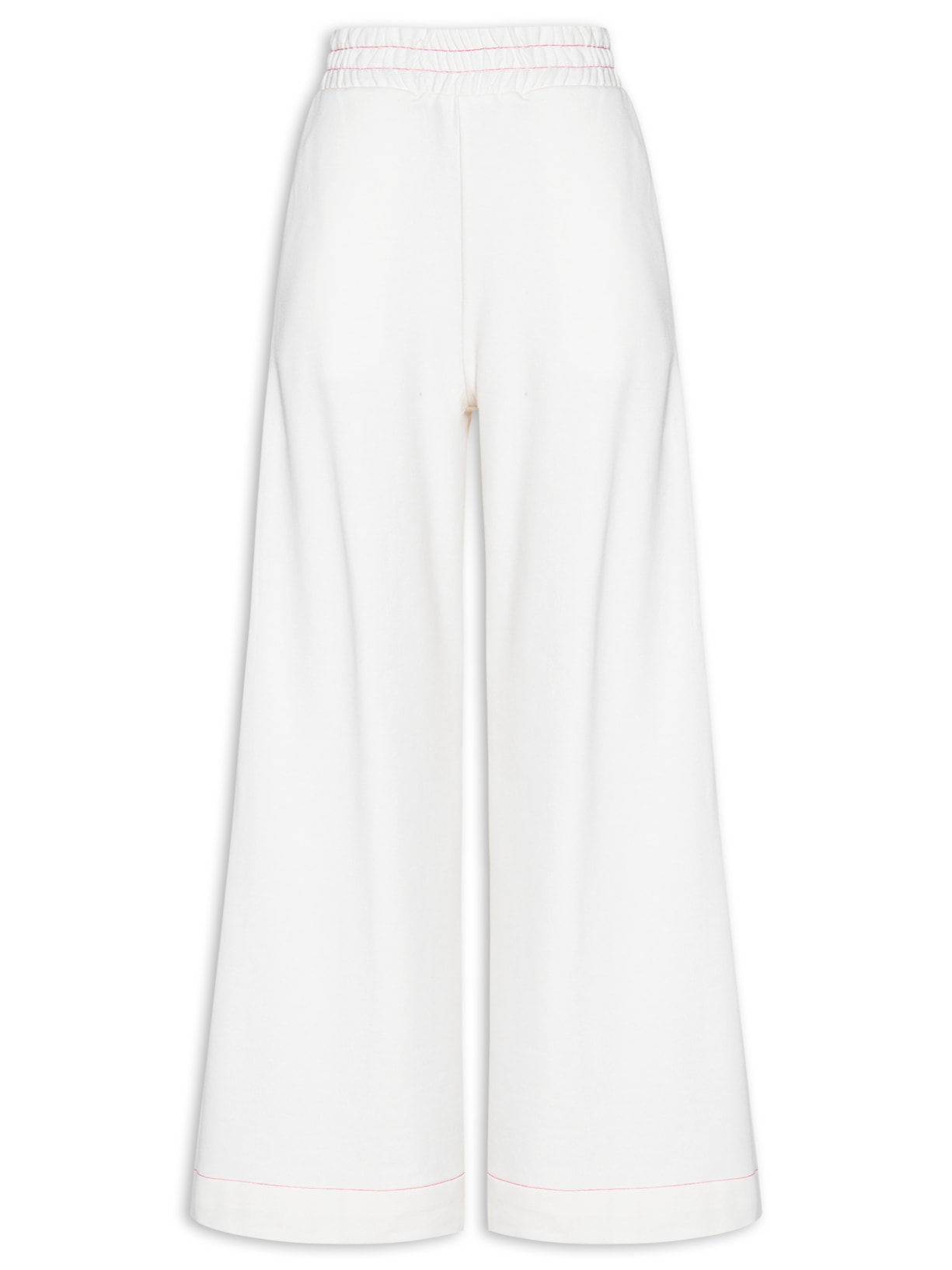 Calça Feminina Moletom Bordada - Off White