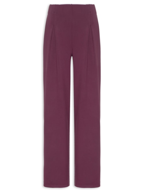 Calça Feminina Moletom com Pregas – Vermelho