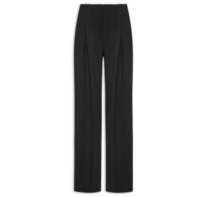 Calça Feminina Moletom com Pregas – Preto