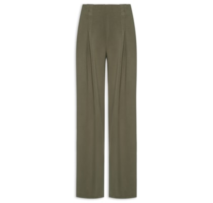 Calça Feminina Moletom com Pregas – Verde