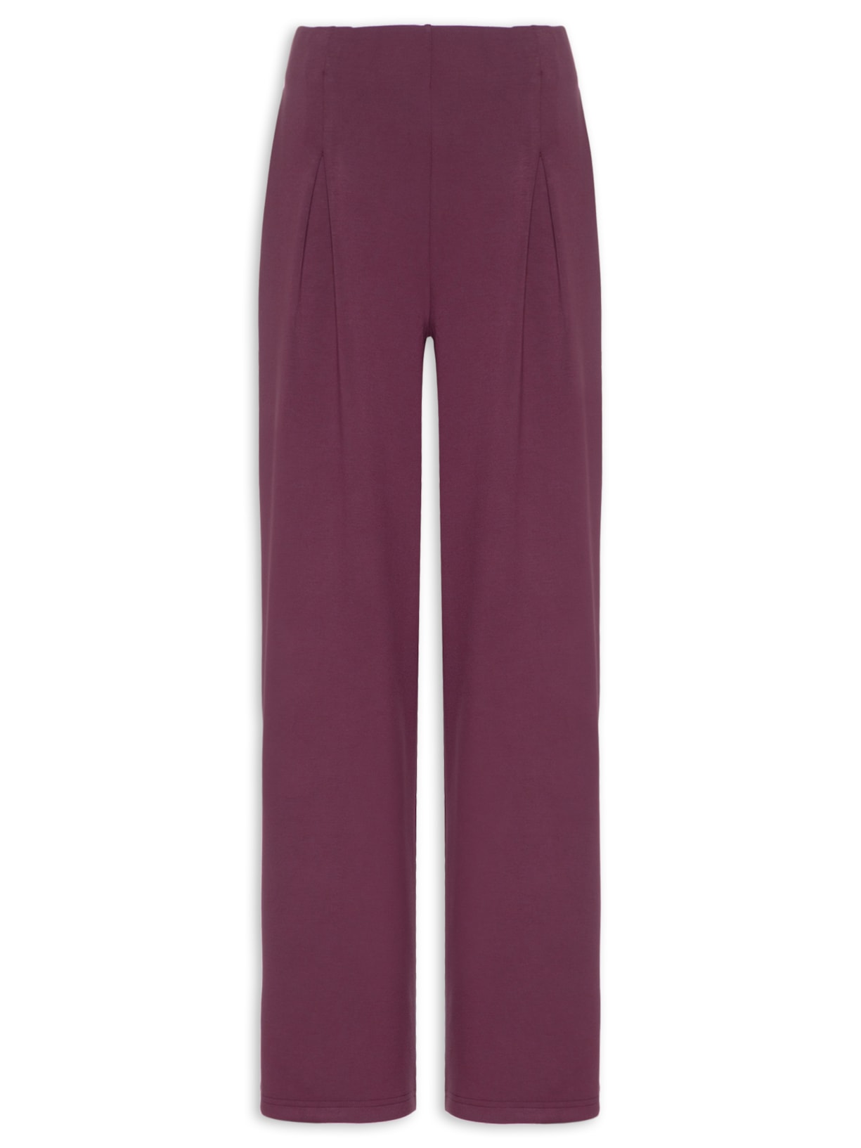 Calça Feminina Moletom com Pregas – Vermelho Basiq