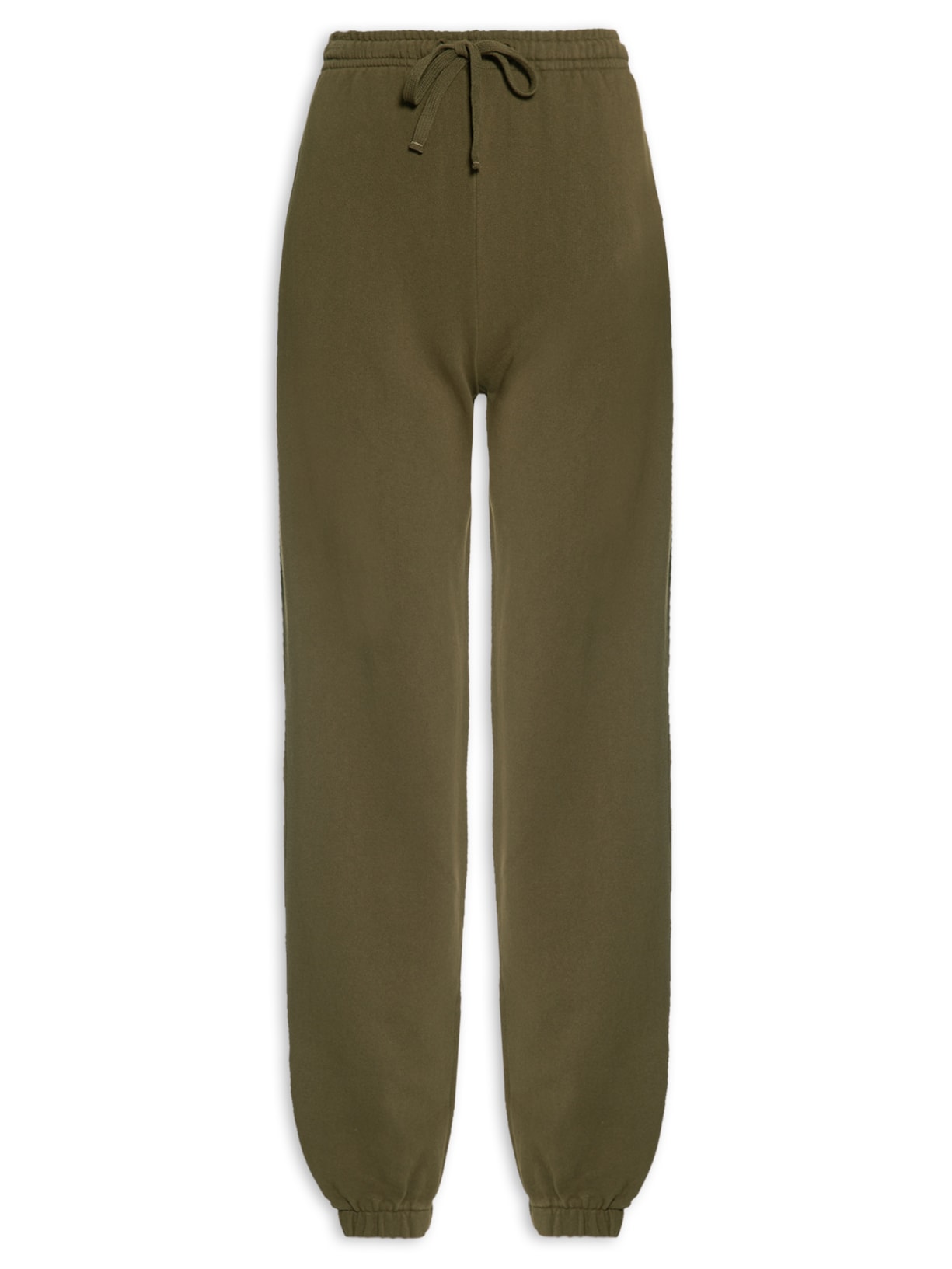 Calça Feminina Moletom Elástico Punhos - Verde