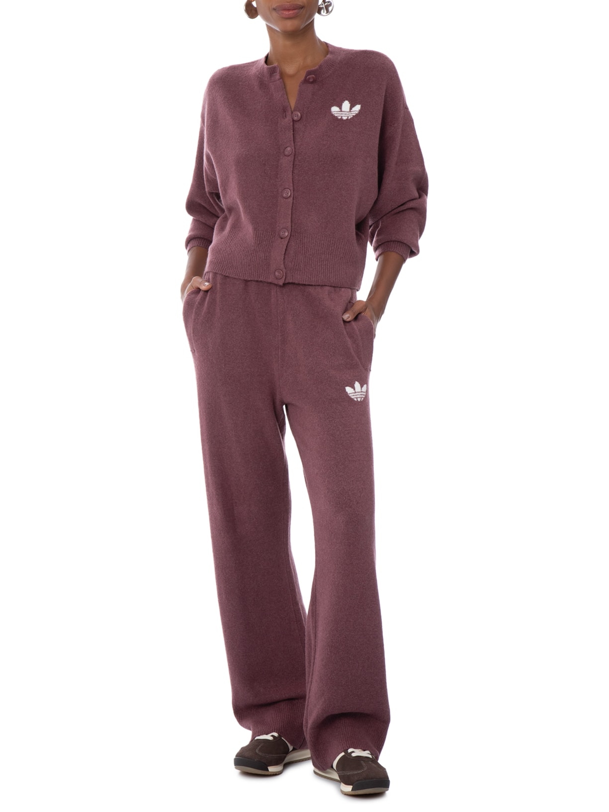 Calça Feminina Moletom Essentials Rosa Adidas Originals