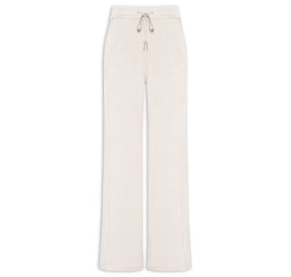 Calça Feminina Moletom Pantalona - Bege