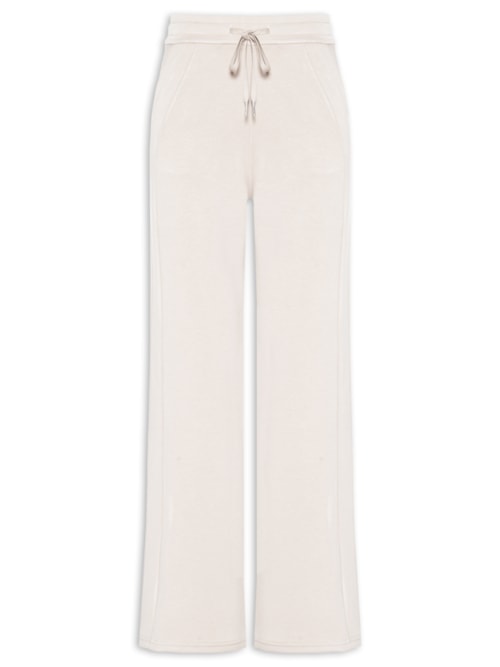 Calça Feminina Moletom Pantalona - Bege