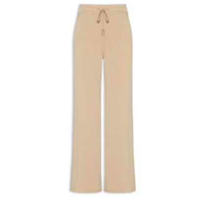 Calça Feminina Moletom Pantalona - Bege