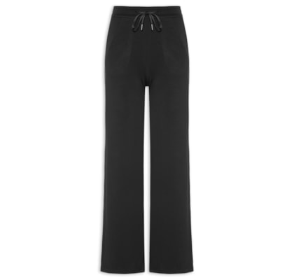 Calça Feminina Moletom Pantalona - Preto