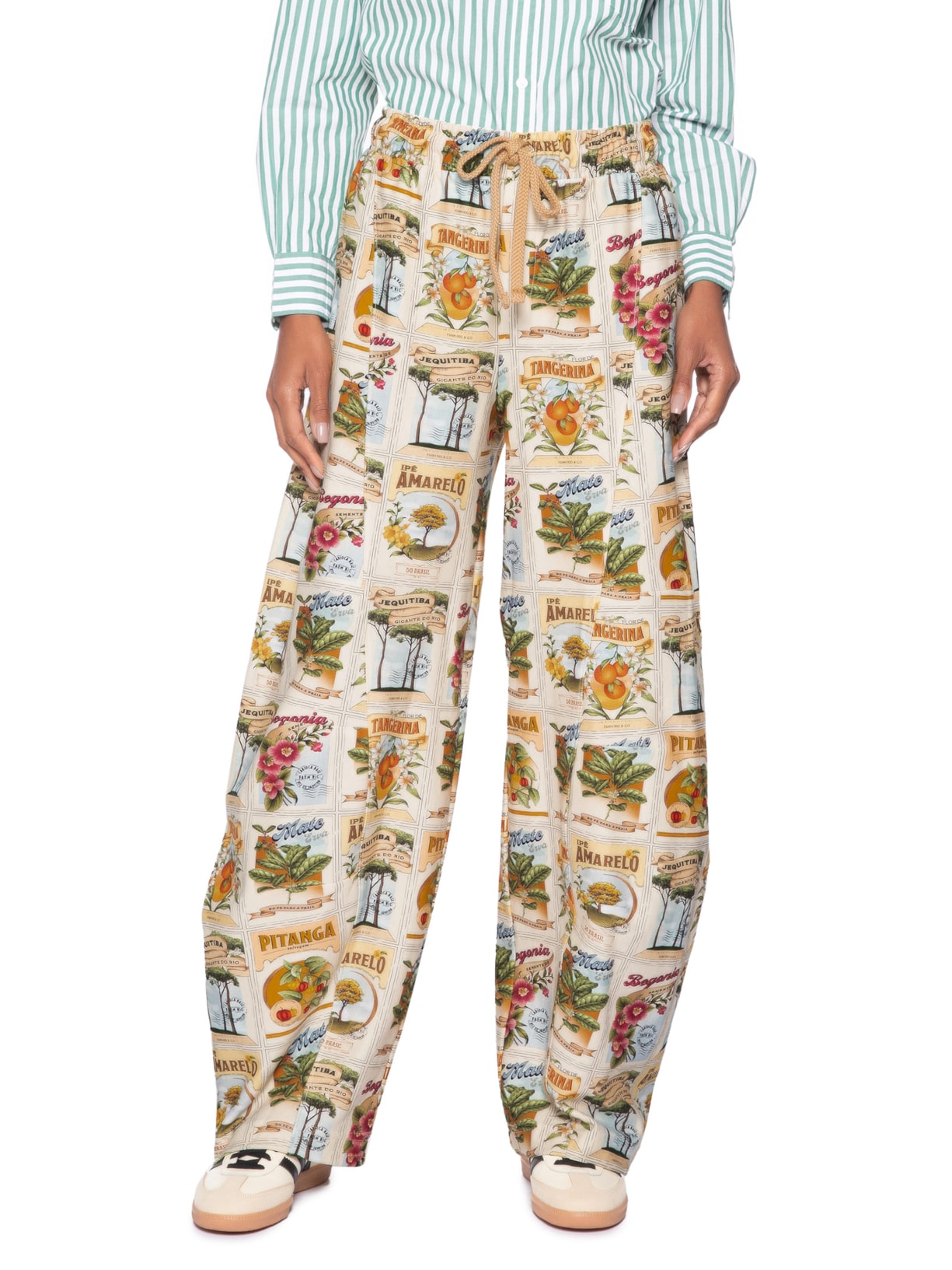 Calça Feminina Moletom Selos do Brasil Branco Farm